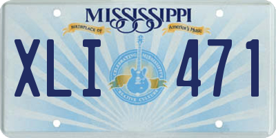 MS license plate XLI471