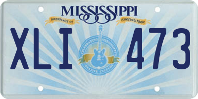 MS license plate XLI473