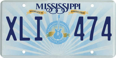 MS license plate XLI474