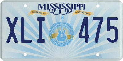 MS license plate XLI475
