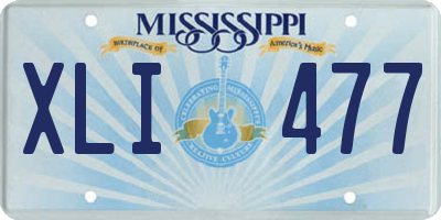 MS license plate XLI477
