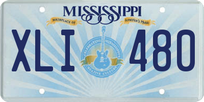 MS license plate XLI480