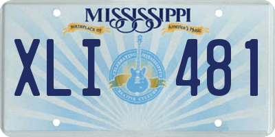 MS license plate XLI481
