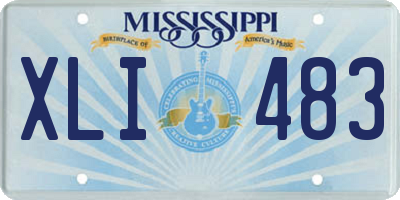 MS license plate XLI483