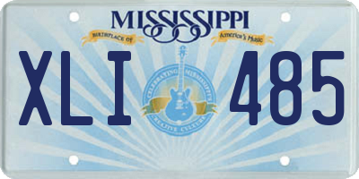 MS license plate XLI485