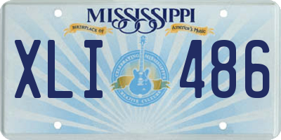 MS license plate XLI486