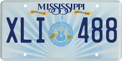 MS license plate XLI488