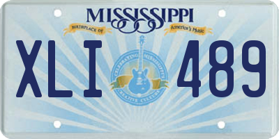 MS license plate XLI489