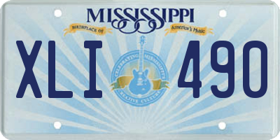 MS license plate XLI490