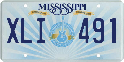 MS license plate XLI491
