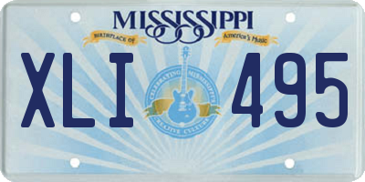 MS license plate XLI495