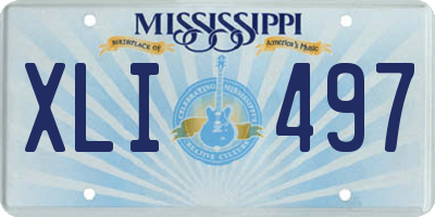 MS license plate XLI497