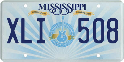 MS license plate XLI508