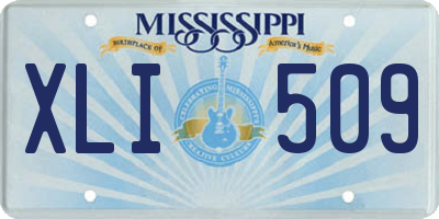 MS license plate XLI509