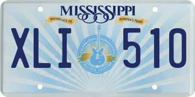 MS license plate XLI510