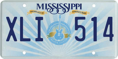 MS license plate XLI514