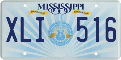 MS license plate XLI516