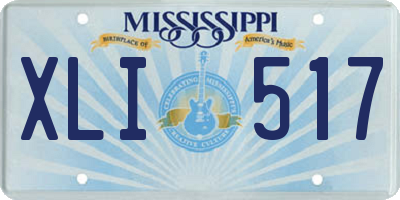 MS license plate XLI517