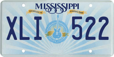 MS license plate XLI522