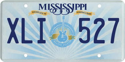 MS license plate XLI527