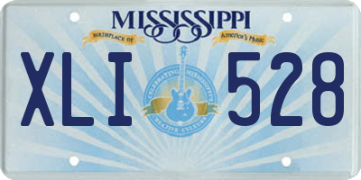 MS license plate XLI528