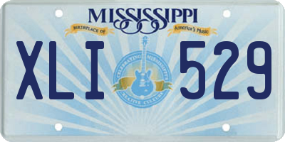 MS license plate XLI529