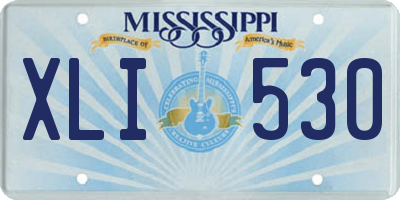 MS license plate XLI530