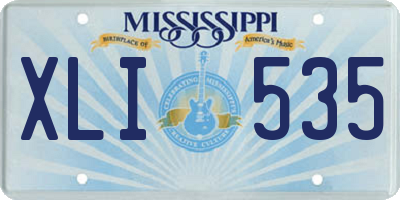 MS license plate XLI535