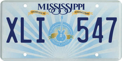 MS license plate XLI547