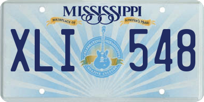 MS license plate XLI548