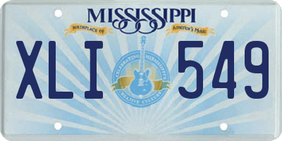 MS license plate XLI549