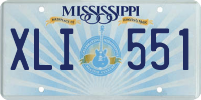 MS license plate XLI551
