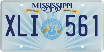 MS license plate XLI561