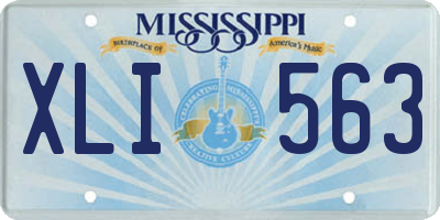 MS license plate XLI563
