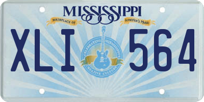 MS license plate XLI564