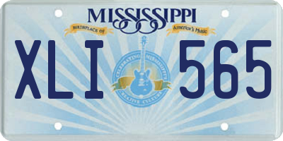 MS license plate XLI565