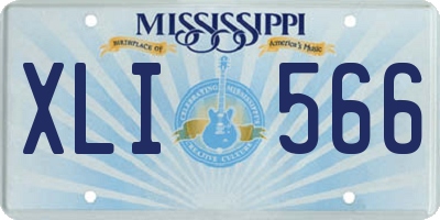 MS license plate XLI566