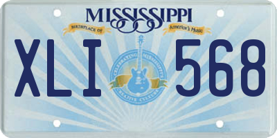 MS license plate XLI568