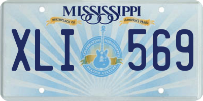 MS license plate XLI569