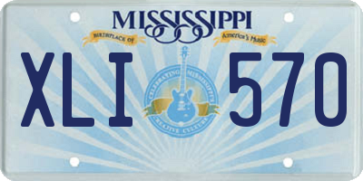 MS license plate XLI570