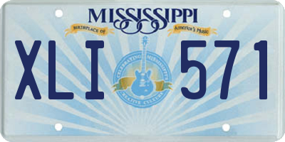 MS license plate XLI571