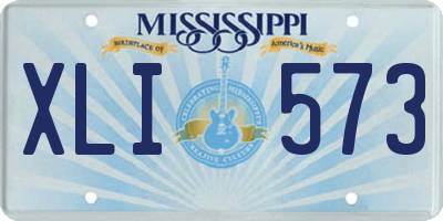 MS license plate XLI573