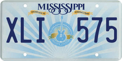 MS license plate XLI575