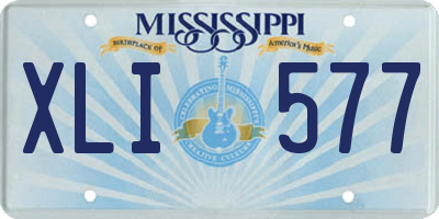 MS license plate XLI577