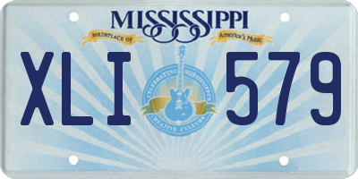 MS license plate XLI579