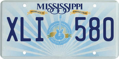 MS license plate XLI580