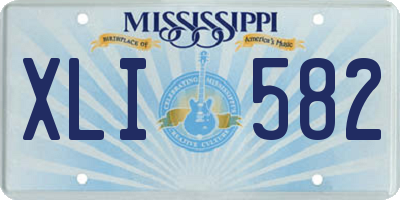MS license plate XLI582