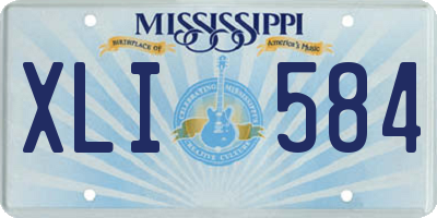 MS license plate XLI584