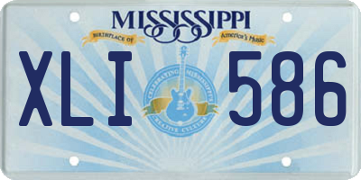 MS license plate XLI586