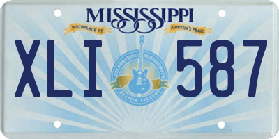 MS license plate XLI587